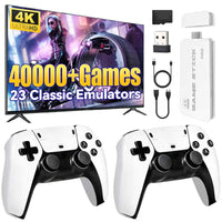 NEW Upgraded Retro Game Stick with 40,000+ Games 26 Emulators 4K HDMI Output Plug and Play Wireless Controller for TV Monitor Video Gamepad Console